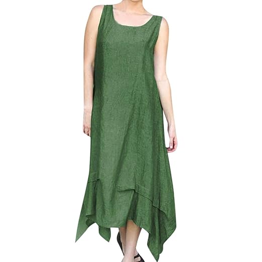 long linen dresses summer