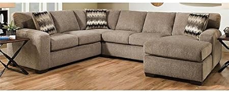 Amazon Com Chelsea Home 2 Pc Sectional Sofa Set In Perth Pewter