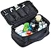 Ramaka Solutions Mens Travel Toiletry Bag for Men | Travel Case for Toiletries Bag Dopp Kit Travel Bags for Toiletries | Stain Proof Nylon Toiletry Bag for Women (10.5 X 5 X 5.5 Inches) Black