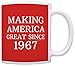 ThisWear 50th Birthday Gifts For All Making America Great Since 1974 Birthday Mug Birthday Gifts 11oz Coffee Mug Tea Cup Red