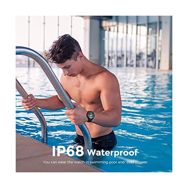 Vigorun-Smart-Watch-128-Full-Touch-Screen-Smartwatch-for-Men-Women-IP68-Waterproof-Fitness-Tracker-with-Swimming-10-Sports-Modes-24H-Heart-Rate-Monitor-Sleep-Tracker-Pedometer-Black Vigorun Smart Watch, 1.28" Full Touch Screen Smartwatch for Men Women, IP68 Waterproof Fitness Tracker with Swimming 10 Sports Modes 24H Heart Rate Monitor Sleep Tracker Pedometer (Black)