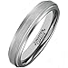 MNH Tungsten Carbide Rings for Men Women Wedding Band 4mm Comfort Fit Matte Finish Size 4-12