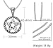 Stainless Steel Powerful Pentacle Necklaces Pentagram, Wicca Traditional Seal of Solomon Pendant, 23.5 Inch Curb Chain