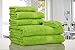 CASA LINO Hydro Basics Fade-Resistant 6-Piece Cotton Towel Set, 100% Cotton Terry Bathroom Set, Soft, Absorbent, Machine Washable, Quick Dry (Lime Green)