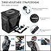 Delicacy Car Trash Can, Waterproof Odor Blocking Car Trash Bag with 3 Storage Pockets, Auto Litter Garbage Bag,Black