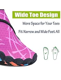 Men Women Water Sports Shoes Slip-on Quick Dry Aqua Swim Shoes for Pool Beach Surf Walking Water Park