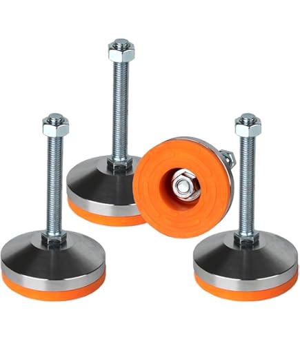 thumbnail image 2 of OwnMy 4 Packs Heavy Duty Adjustable Furniture Leveling Feets L Shaped Furniture Leveler Legs, Furniture Mounting Brackets Metal Leveling Load Table Leg For Workbench Cabinet Wardrobe, 2.2" H 2 of 10
