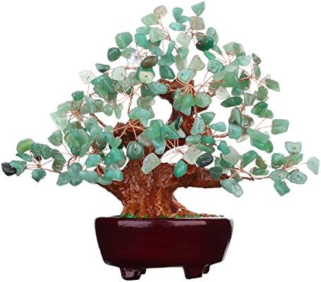 Feng Shui Multi Color Natural Gem Stone Money Tree Office Table Feng Shui Decoration Crystal Money Tree 8.5 Inch