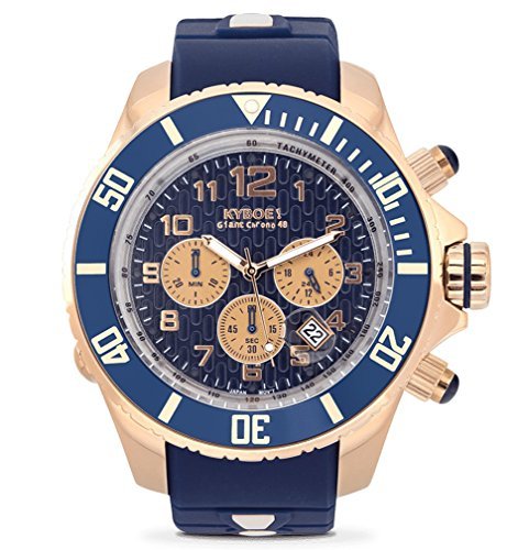 KYBOE! CHRONO ROSE NAVY KYCRG.48-003.15 Mens Chronograph LED Watch