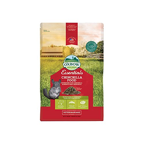 Oxbow Essentials Chinchilla Food, Made with Oxbow Alfalfa, Vitamin & Mineral Rich Food for Chinchillas, Small Animal Pet Pellets, Made in USA, High Fiber, 3 lb Bag