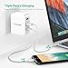 USB C Charger RAVPower 30W Travel Wall Charger Adapter with 5V/3A Type C and iSmart2.0, Compatible Nintendo, Google Pixel XL, Galaxy S9 S8 Note8, iPhone X 8 (White)