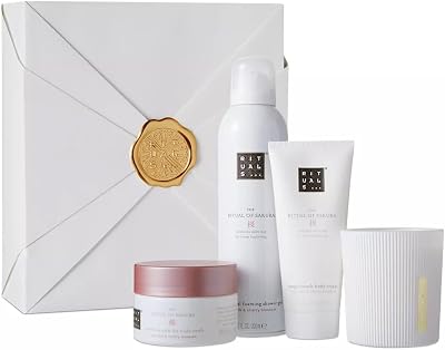 RITUALS Sakura Gift Set Women Foaming Shower Gel Body Scrub Cream Candle