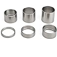 TiTo Titanium 4/6 Pcs Bicycle Headset Spacer 1-1/8 Inch 5-10-15-20-25-30mm Bike Handlebar Stem Spacers Threadless for MTB BMX Mountain Road Bikes Cycling