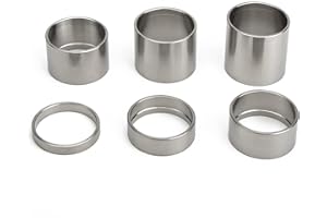 TiTo Titanium Bike Headset Spacer,Bicycle Headset Stem Bike Front Stem Fork Bike Washers 6 Pieces 5/10/15/20/25/30mm Headset 