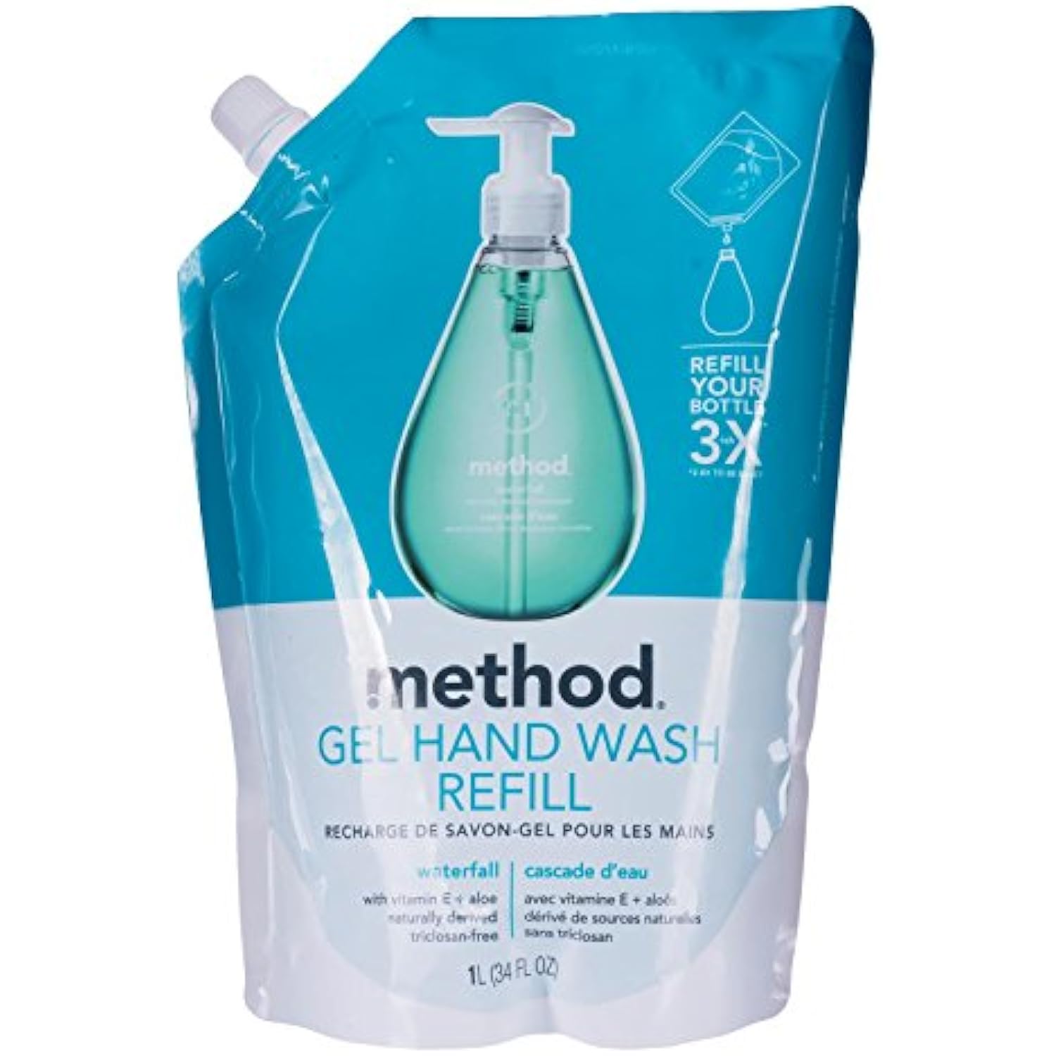 Method Gel Hand Wash Refill Pouch, Waterfall, 34 Ounce 663100016885 eBay