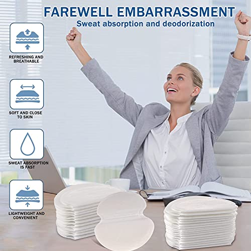 Bluemega axila Pegatinas 100 Almohadillas Para El Sudor De Las Axilas, Grandes Autoadhesivas, Almohadillas Dulces Para Las Axilas, Almohadillas Desechables Para Absorber El Sudor
