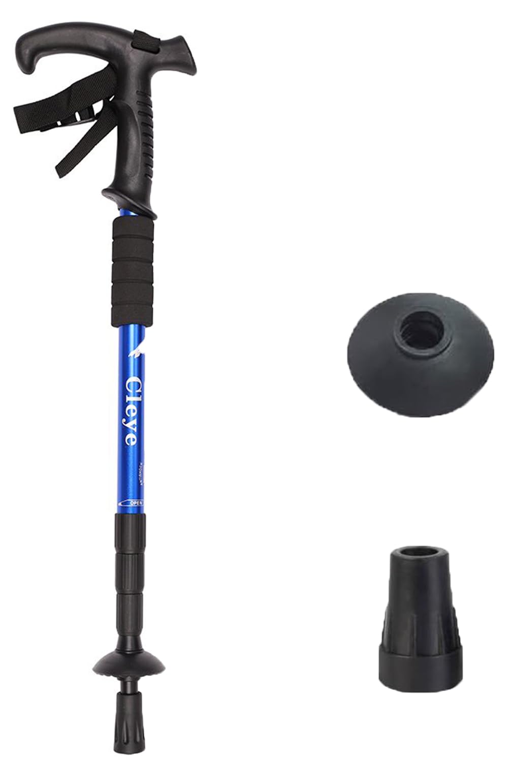 Trekking Pole Telescopic Anti-shock Hiking Pole Lightweight Aluminum Alloy Walking Pole-Stick for Walking Snow Mountain Climbing Outdoor Climbing Backpacking