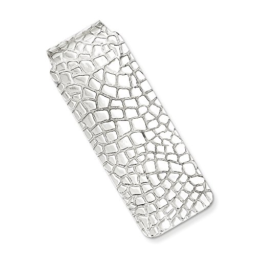 Polished Cobblestone Sterling Silver Money Clip