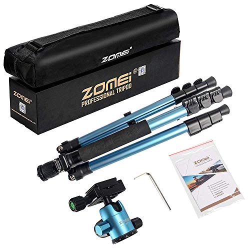 Zomei M3 Tripod Travel Monopod Lightweight Compact with 360 Degree Ball Head and Carry Bag for DSLR Canon, Nikon, Sony Camera (Blue)