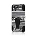 Asus PadFone X Case, MPERO IMPACT X Series Dual Layered Tough Durable Shock Absorbing Silicone Polycarbonate Hybrid Kickstand Case for PadFone X [Perfect Fit & Precise Port Cut Outs] - Black Aztec