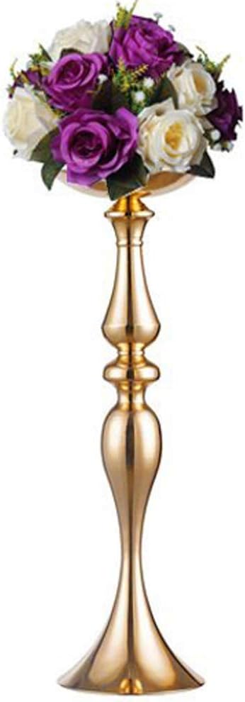 NUPTIO Versatile Wedding Metal Flower Arrangement Rack, Candle Holder Stand Set Candlelabra for Wedding Party Dinner Centerpiece Event Restaurant Hotel Decoration (Gold, 23.6" H)