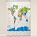 SKL Home by Saturday Knight Ltd. World Map Shower Curtain 70x72 inches Multicolored