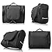 HOKEEPER Heavy Duty Waterproof Hanging Toiletry Bag - Travel Cosmetic Makeup Bag for Women & Shaving Kit Organizer Bag for Men - Large Size: 10.2 x 4.5 x 8.5 Inch (Black)