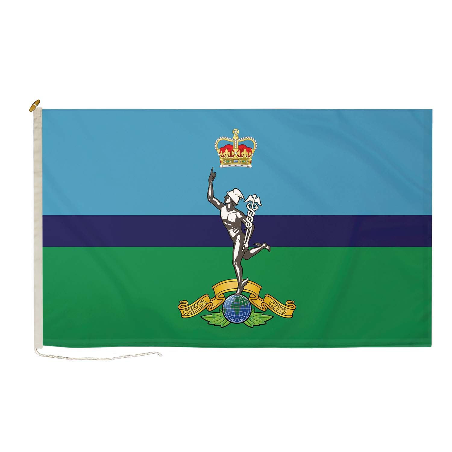 DuraFlag Royal Signals Corps (R SIGNALS) 3ft x 2ft Flag Premium Quality With Rope & Toggle Reinforced Stitching 90cm x 60cm British Army Communications Corps Flag Heavy Duty Polyester