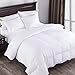 Puredown All Seasons White Down Comforter Cotton 600 Fill Power, Full/Queen Size, White