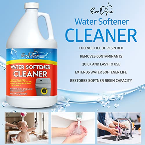 Evo Dyne Water Softener Cleaner (1Gallon), Made in USA Restores Softener Efficiency