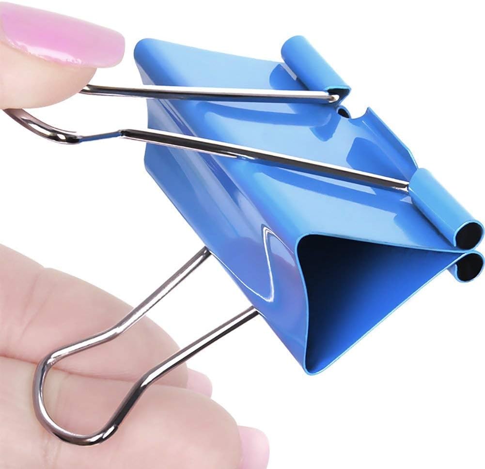 120 Pack Assorted Binder Clips, Binder Clip Assortment with 6 Different