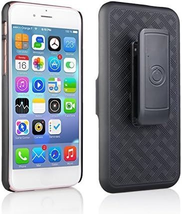 BELTRON Holster Case for iPhone 7/8/SE 2020/SE 2022, Super Slim Rubberized Grip Case & Swivel Belt Clip Holster Combo with Built-in Kickstand for Apple iPhone SE3 2022, SE2 2020, 8, 7, 6s (Black)