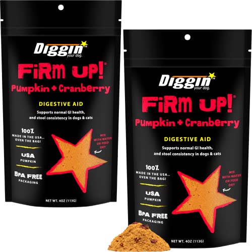 Diggin’ Your Dog Firm Up Pumpkin for Dogs & Cats with Cranberry, 100