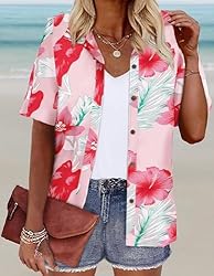 LILYCHIC Women's Hawaiian Shirts Outfits Luau Party