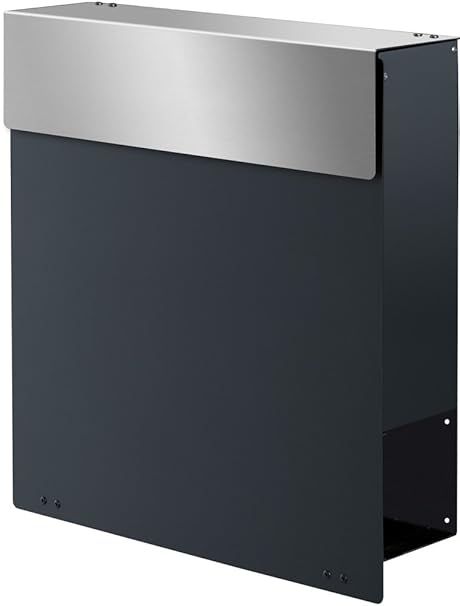 Frabox Design Briefkasten NAMUR Anthrazitgrau / Edelstahl