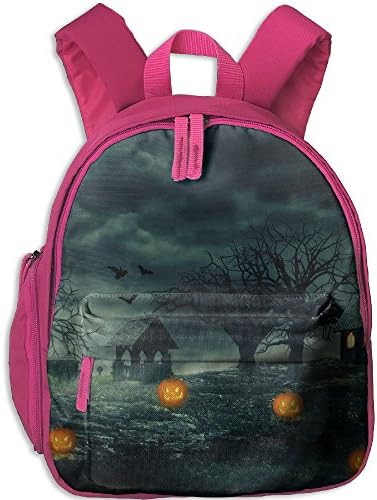 AXAM Haunted House Scary Wide Luggage Basic Halloween Printing Backpack(with Pockets)