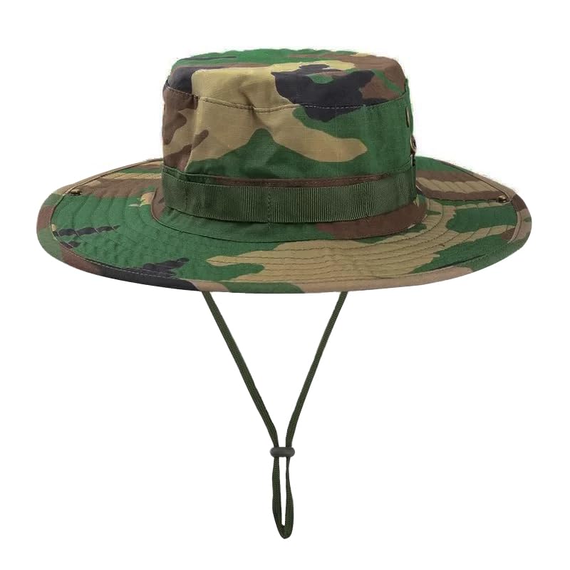 CHINWHI Boonie Hat Sun Protection Round Bucket Hat Tactical Camo for Fishing Camping Hiking Outdoors Sport Men Woman Unisex