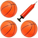 Liberty Imports Set of 3 Inflatable Magic Shot Mini Hoop Basketballs with Pump (4-Inch)