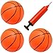 Liberty Imports Set of 3 Inflatable Magic Shot Mini Hoop Basketballs with Pump (4-Inch)