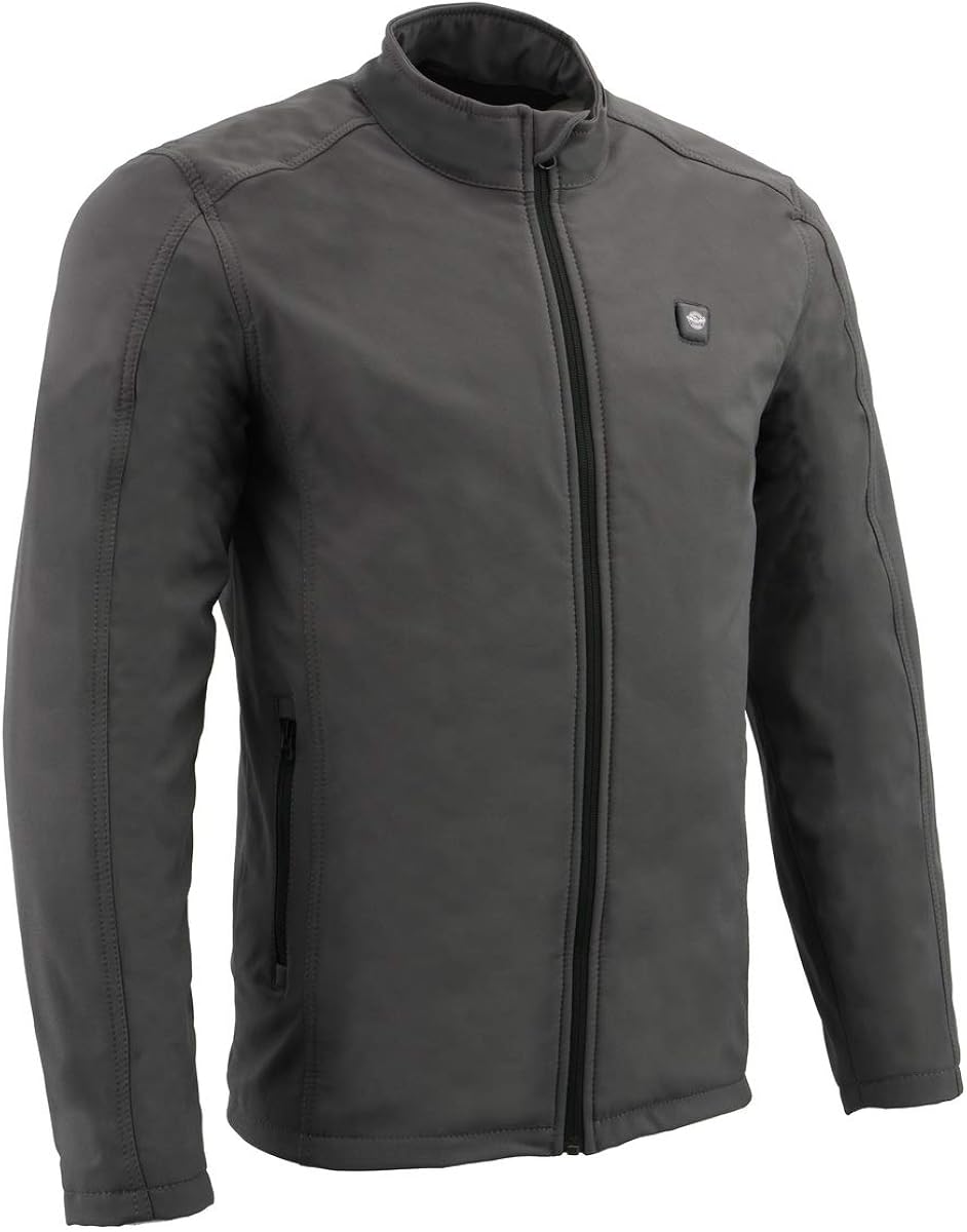 Milwaukee Leather Heated Soft Shell Men's Zipper Front Jacket Battery