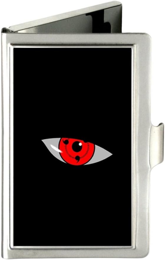 Eyes Naruto Shippuden Sharingan Anime Custom Unique Business Name Card Wallet Holder Stainless Steel Case with gift box