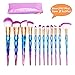 Unicorn Mermaid Brush Set Make Up Rainbow Diamond Handle Makeup Brushes Set Foundation Cream Powder Brush Kit