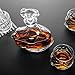 5-Piece Emperor Crystal Whiskey Decanter Set. KANARS Premium Liquor Decanter with 4 Cool Rocks Glasses for Scotch or Bourbon. Dishwasher Safe