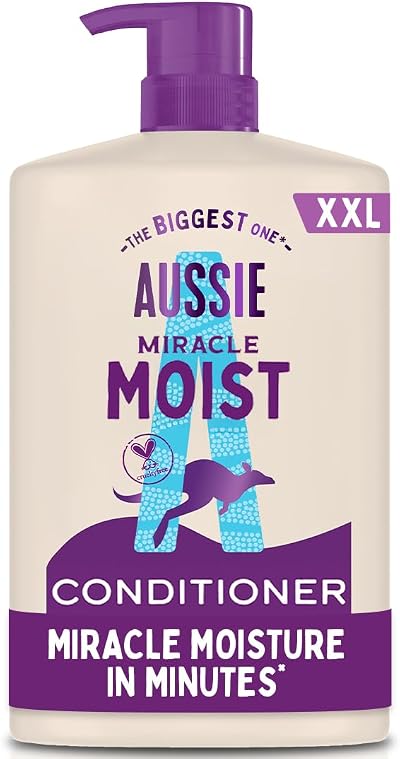 Aussie Miracle Moist Detangling Conditioner 1L Pump Hydration Macadamia Oil