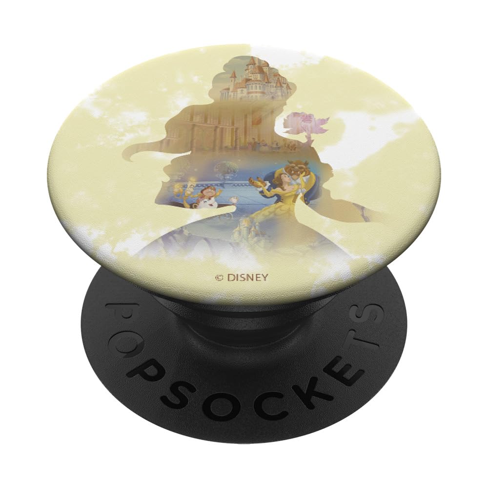 Disney Beauty And The Beast Belle Silhouette Fill PopSockets Swappable PopGrip