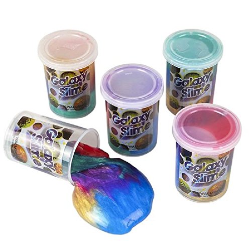 6 Pack Marbled Slime Silly Putty Cups Galaxy Slim Colorful Sludge