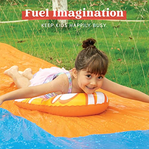 JOYIN 22.5ft Water Slides and 2 Bodyboards, Lawn Water Slide Summer