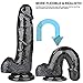 9 inch Black Ďîldɔ Lifelike Body Relax Waterproof Massagerthumb 4