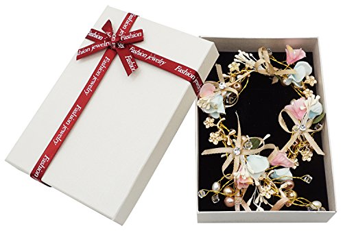 Lovful Womens Big Girls Adjustable Floral Wreath for Photograph Headbands Bridal Wedding Flower Crown,A