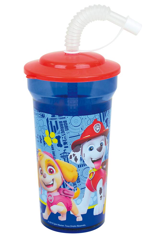 FUN HOUSE 005776 Paw Patrol Children's Tumbler/Glass with Straw